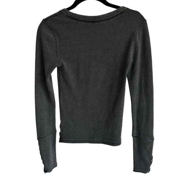 Free People Give A Little Love Embellished Cuff Thermal Top, Size S - Picture 8 of 9